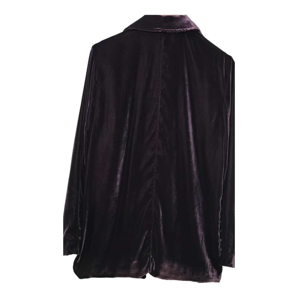 Free People Purple Velvet Blazer Jacket - Picture 7 of 13
